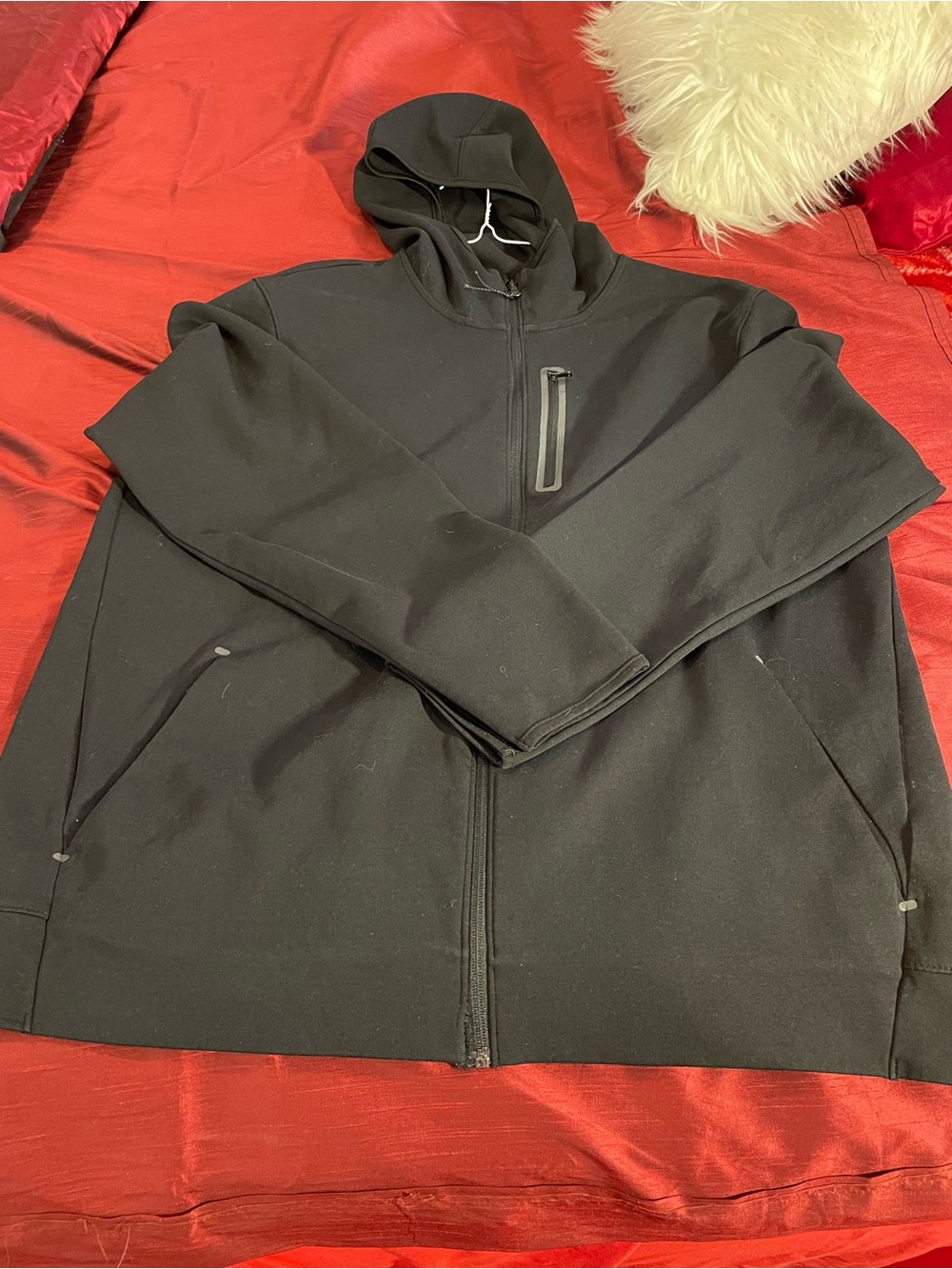 Old Navy Black Hooded Full-Zip Sweatshirt